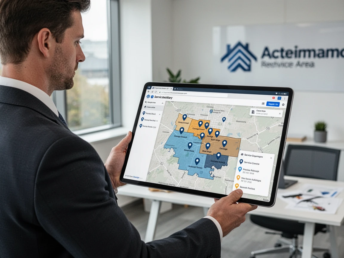 Roofing Service Areas Map